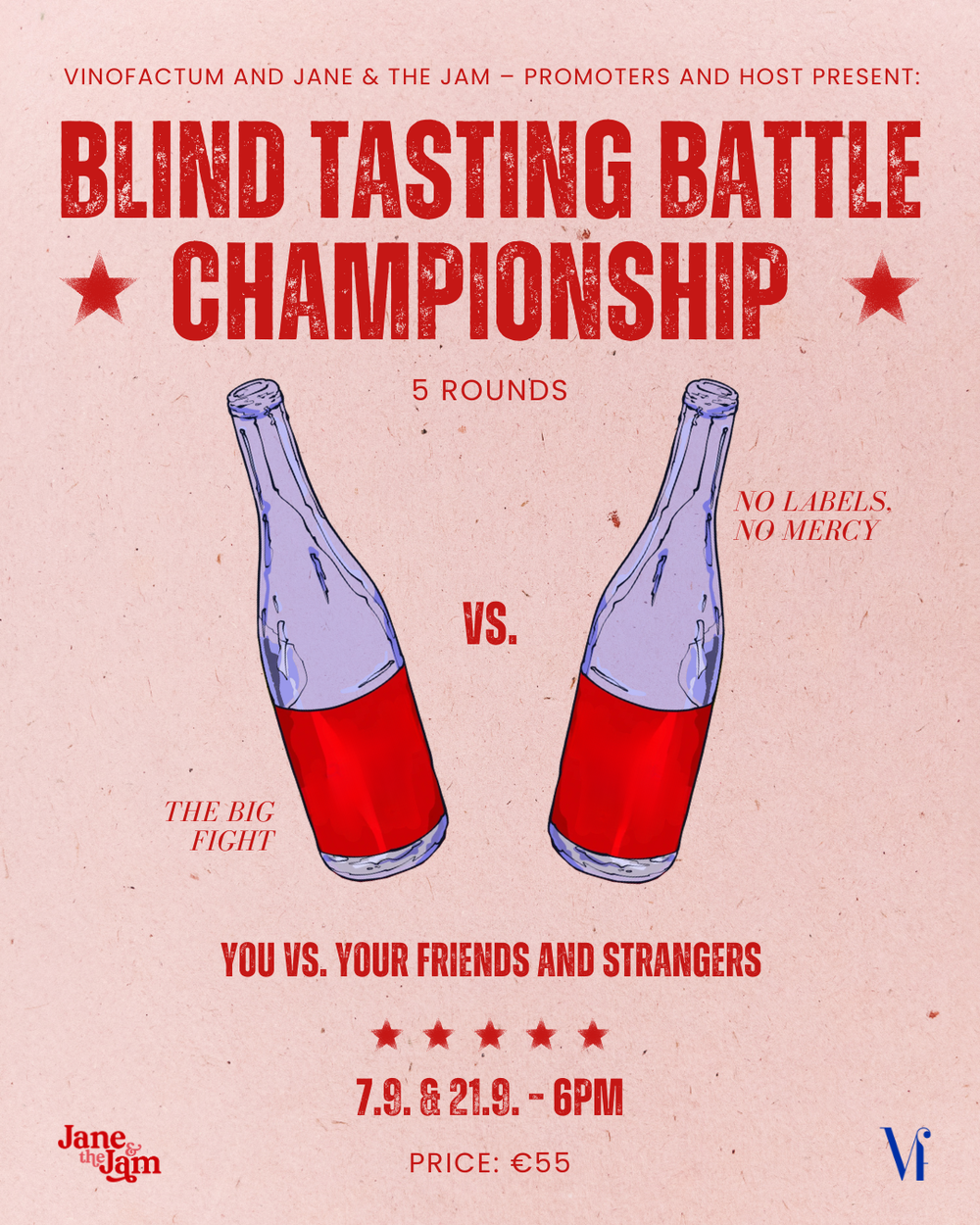 Blind Tasting Battle @ Jane & The Jam – Tickets